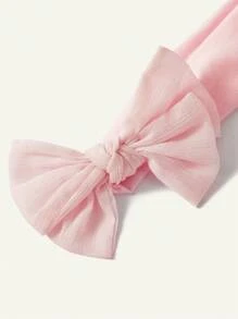 Cozy Pixies Baby Pink Tulle Bow Headband & Socks Set - Pink - View 11