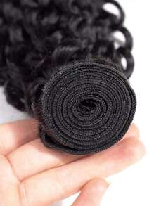 1入本格鬆緊捲捲曲人髮束未經處理的捲鬆人髮編織雙緯度人髮擴張自然黑色女性用