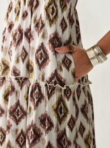 Florisole Women's Vacation Floral & Geometric Print Boho Halter Dress