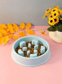 Portable Plastic Slow Feeder Eat Slow Cat Dog Bowl Puppy Kitten Feeding Food Dish Pets Slowly Puzzle Feeders Anti Choke Bowl