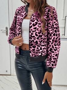 SHEIN Clasi Randomly Printed Women's Lightweight Jacket, Fashionable & Suitable For Summer Fall Winter Cloth For Women