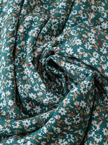 EMERY ROSE Women's Casual Short Sleeve Printed Dress, Random Design Maxi Women Outfit - Green - View 5