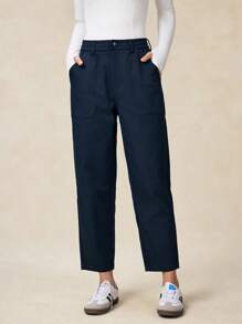 OutZeal 女士运动黑色紧身裤健身塑形高腰提臀带口袋