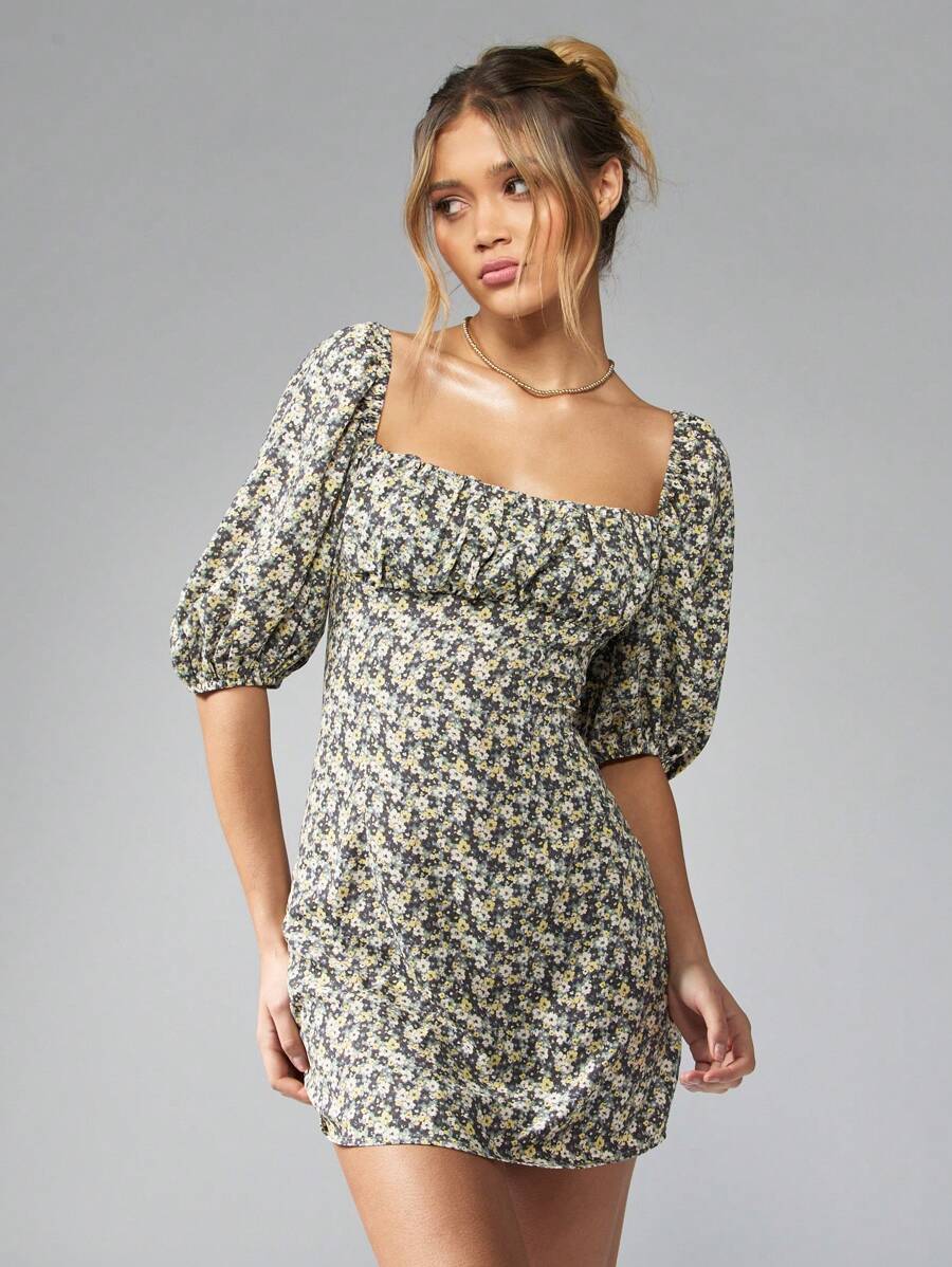 floral bodycon mini dress Katla White Floral Lace Bodycon Mini Dress (Final Sale-US Only) main image 0