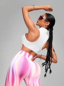 Innovista Sports Bra Structured Daily Athleisure Middle Support Yoga Pilates HIIT Training Office To Gym Running Boxing Activewear Workout Clothes Comfort Movement Functional Cardio Exercise Healthy TT Viral IG Reel Ready FYP INSTA OOTD Festival Ready White Working Mom Fitness Athletic Performance Gear Minimalist Natural Tone Neutral Clean Girl Woman Influencer Fashion Versatile Outfits Everyday Wear Premium European UK Brazilian Mexicana Latina Menopause-Friendly Back To School Active Fall Fitness Collection Platform Alternative To Lulu Quality, Affordable, Budget-Friendly, Gym Outfits, Physical Training, Aerobic Exercise, Gymtok - White - View 2