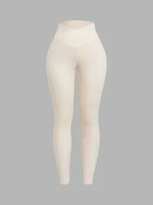 CovetEZ Plus Size Knitted Fabric Leggings For Women: Casual, Long, And Comfortable With A Stepped Waistband Design - Multicolor - View 4