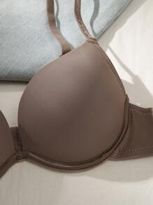 DesireSculpt 1 pièce Soutien-gorge confortable sans armatures pour femmes - Taupe - Voir 4