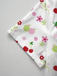PopScrub Women's Sweet Strawberry, Cherry, Colorful Abstract Floral Print Scrub Top, Pocket Shirt, V-Neck Short Sleeve Scrub Uniform Blouse For Summer Cute Cartoon Colored Butterfly Print Scrub Uniform Top Print V Neck Frosted Scrub Top, Casual Short Sleeve Work Wear, Women Sweetheart V-Neck Ruched Blouse, Women Short Sleeve V-Neck Nurse Uniform Shirt With 2 Pockets, Soft Stretchy Ruched Graphic Tee V-Neck Short Sleeve Blouse For Lady Wear Women's V-Neck Short Sleeve Double Pocket Cute Cartoon Animal Pink Heart Rabbit Print Simple Nurse Uniform Set/Doctor Work Uniform Set/ Examination & Surgery Uniform Set/Solid Color Pet Grooming Work Uniform Set/Nutritionist Work Uniform Short Sleeve Set/Functional Multi-Pocket Lab Work Uniform Top - Multicolor - View 3