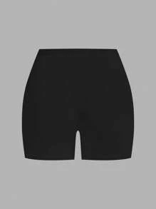 SHEIN EZwear 2pcs Plus Size Women Solid Color Casual Basic Leggings, Suitable For Summer Suitable For Going Out Women's Sportswear - Multicolor - View 7