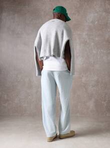 SUMWON 条纹溜冰者版型套穿裤优质舒适家居服抽绳腰带休闲度假服春夏时尚