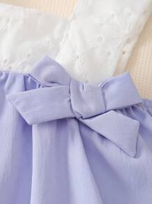 Souflis Souflis Baby Girl Casual Comfortable Outdoor Woven Butterfly Decor Cami Dress, Spring/Summer - Mauve Purple - View 8