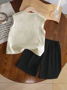 Conjunto de verano casual, lindo y sencillo para niño pequeño