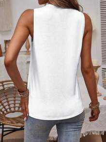 INAWLY Women Slogan & Car Print Round Neck Casual Tank Top