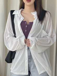 DAZY Women Crew Neck Slim Fit Single-Breasted Rib-Knit Casual Tank Top - Purple - View 5