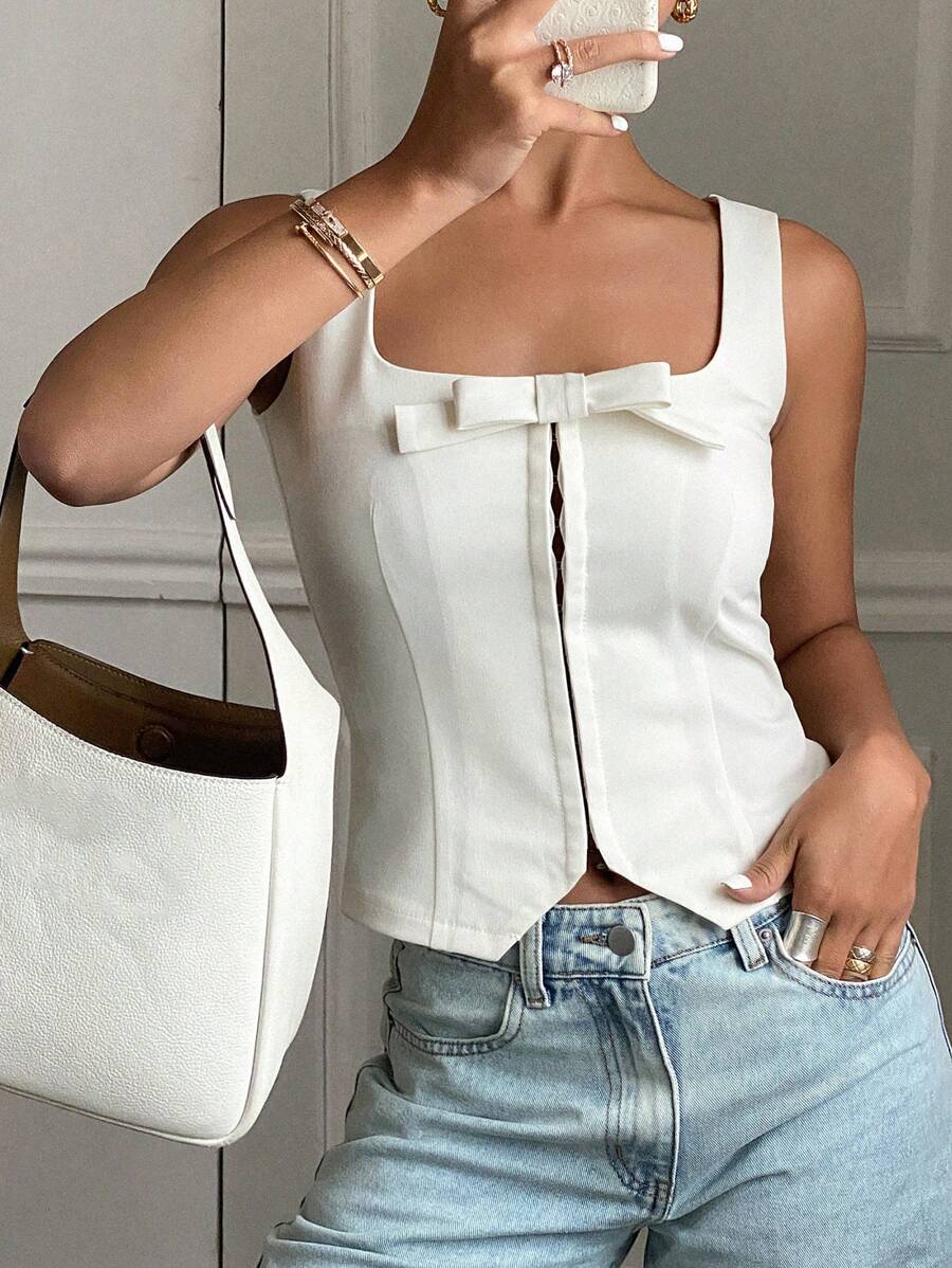 Áo ba lỗ công sở ôm vừa vặn cho nữ mùa hè - Màu be - Xem 1