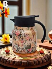 1 chiếc 27 Oz/33 Oz, Ấm đun nước pha trà trang trí họa tiết đơn giản, Ấm đun nước cách nhiệt cho văn phòng trong nhà và tại nhà, Ấm đun nước pha trà trắng cũ dung tích lớn, Cách nhiệt hai lớp, Thiết kế có thể đảo ngược, Có thể giặt bằng máy, Thích hợp cho văn phòng tại nhà, Giải trí tại văn phòng, Cắm trại, v.v. - Nhiều màu - Xem 8