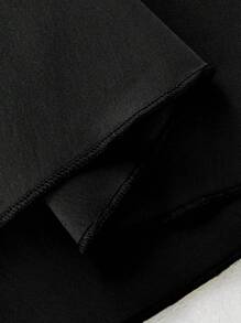 Maweii Plus Size Solid Color Spaghetti Strap Simple Dress, Fashionable For Summer - Black - View 7