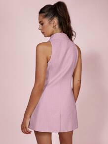 COSMINA 女士优雅纯色前扣迷你连衣裙