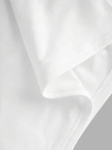 Girlism TEENGIRL White Minimalist Hollow Back Sports Tank Top, College Tank Top, Solid Color Tank Top - White - View 5