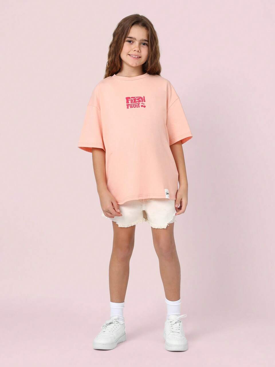 Fresh Fruit Graphic Oversized Cotton Tee