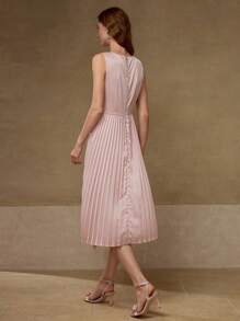 MOTF PREMIUM ASYMMETRICAL PLEATED HEM DRESS - Pink - View 6