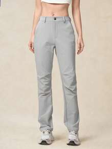 OutZeal 弹力防水修身徒步裤，女款，多口袋，防撕裂尼龙材质，弹簧设计 - 淺灰色 - 查看 3