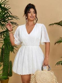 Sunnyshic Tuta intera da donna in tessuto con texture, a palloncino, stile jumpsuit