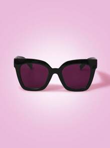 THE POWERPUFF GIRLS X SHEIN Bubbles & Letter Print Fashion Glasses - Black - View 5