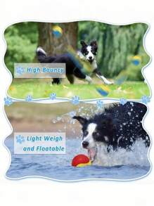 6Pcs/2Pcs/1pc Squeaky Dog Balls, Dog Toys Balls For Training, Tough Ball Toys For Dogs, Fit With Dog Ball Launcher, High Bouncy Dog Ball For Interactive Playing, Puppy Pet Chew Balls Teething Balls