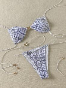 Swim Mod Set di bikini sexy con stampa integrale per donna
