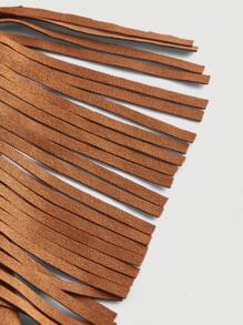 SHEIN MOD Plus Size Tassel Shorts, Suitable For Music Festival, Summer,Vintage Hippie Rivet Fringe Camel Suede Shorts,Nashville Outfits,Pirate Shorts,Western Wear Women