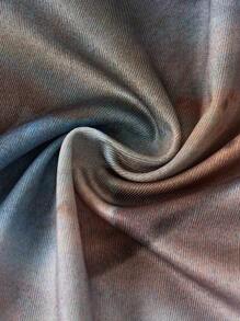 SHEIN Girlism Tween Girls' Casual Round Neck Backless Printed Short Sleeve T-Shirt - Light Grey - View 4