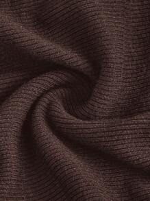 SHEIN Girlism Teen Girls Ruched Waist Knit Crop Tube Top, Casual - Brown - View 5