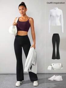 GLOWMODE Featherfit™ 結繩綁定後背露背背心 - Bold Plum - 查看 7