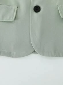 SHEIN 2pcs Tween Boy Formal Suit Set - Blazer Jacket + Trousers, Formal Attire For Birthday Party, Wedding, Christening, Birthday, Graduation