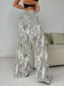 SHEIN EZwear Elegant Low Waist Sexy Comfortable Long Pants, Suitable For Summer Fall Clothes Winter Clothes