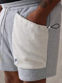 SUMWON Premium Athletic Drop Crotch Sweat Shorts, Jogger Style Loose Fit Performance Shorts With Side Cargo Pockets, Perfect For Workout Training Loungewear - Grey - View 7