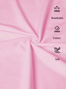 SHEIN EZwear Camiseta de manga corta con cuello redondo y gráfico de cerezas de talla grande, corte casual y holgado para mujer, para el verano - Rosa Pálido - Ver 8