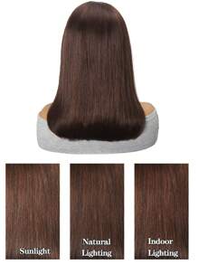 Brown Lace Front Bob Wigs Straight Brown Colored Human Hair 13x4 Transparent Lace Front Short Bob Wigs Pre Plucked With Baby Hair For  Women