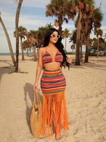 SHEIN SXY Vestidos de playa hawaianos para mujer de talla grande, conjuntos de vacaciones de verano, cubrecuerpos de playa. Adecuado para uso diario, festivales de música, conciertos, fiestas de carnaval, vacaciones en la playa, citas, cumpleaños, despedidas de soltera, club, vestimenta casual, compras, ropa de calle, salidas, que favorece la figura