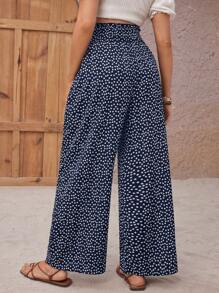 SHEIN Loose & Fashionable Maternity Pants, Suitable For Summer - Blue - View 2