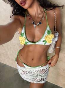 SHEIN Swim Women Knit Cover Up, Fashion For Summer - Multicolor - View 6