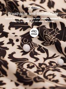 Chiquease French Retro Minimalist Waist-Cinched Slim Fit Black & White Floral Pattern Sleeveless Women Shirt