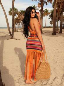 SHEIN SXY Vestidos de playa hawaianos para mujer de talla grande, conjuntos de vacaciones de verano, cubrecuerpos de playa. Adecuado para uso diario, festivales de música, conciertos, fiestas de carnaval, vacaciones en la playa, citas, cumpleaños, despedidas de soltera, club, vestimenta casual, compras, ropa de calle, salidas, que favorece la figura