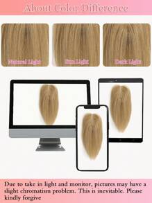 Adornos para el cabello para mujeres, cabello humano real, base de encaje mejorada, sin flequillo, piezas para adelgazar el cabello, adorno para uso diario - S12 - Ver 8