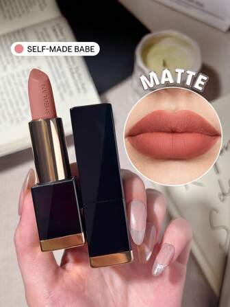 SHEGLAM Matte Allure Lipstick-Self-Made Babe 20 Colors Long Lasting Lipstick High Pigment Velvety Soft Lipstick Graduation Birthday Holiday Summer Fall Autumn Y2K Fancy Fashion Women Brand Makeup Cosmetic Beauty Party Beach Travel Camping Outdoors School Campus Trip Festivals Decor Gift Present Rose Girl Cosplay Best Color Charm Vibe