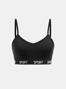 Dozemod 少女和少女 3 件套简约字母弹力吊带文胸