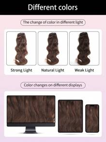 10 Cái Một Bộ Màu Nâu Tự Nhiên Sóng Tóc Con Người Trong Phần Mở Rộng Tóc Đôi Sợi Ngang Thẳng Phần Mở Rộng - S2 - Xem 4