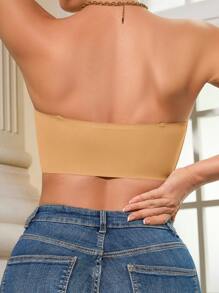 1pc Women Seamless Front-Closure Underwire Removable Padded Bra