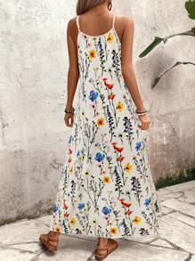 Breezaya Váy Maxi rộng rãi in hoa cỡ lớn cho nữ, mùa hè - Nhiều màu - Xem 2